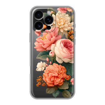 Силиконовый чехол на Iphone 16 Pro Max с принтом цветы Силиконовый чехол на Iphone 16 Pro Max с принтом цветы