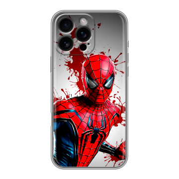 Силиконовый чехол на Iphone 16 Pro Max с принтом Spiderman Человек паук Силиконовый чехол на Iphone 16 Pro Max с принтом Spiderman Человек паук
