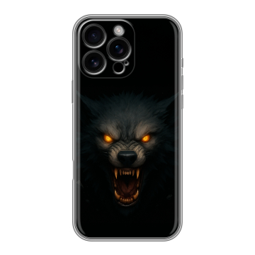 Силиконовый чехол на Iphone 16 Pro Max с принтом Волк Силиконовый чехол на Iphone 16 Pro Max с принтом Волк
