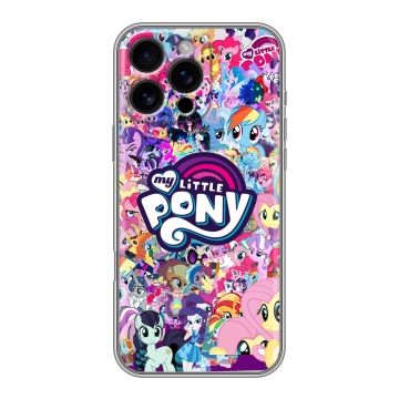 Силиконовый чехол на Iphone 16 Pro Max с принтом My little pony Дружба чудо Силиконовый чехол на Iphone 16 Pro Max с принтом My little pony Дружба чудо