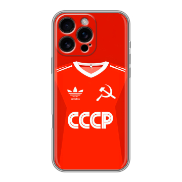 Силиконовый чехол на Iphone 16 Pro Max с принтом Флаг Герб СССР Силиконовый чехол на Iphone 16 Pro Max с принтом Флаг Герб СССР