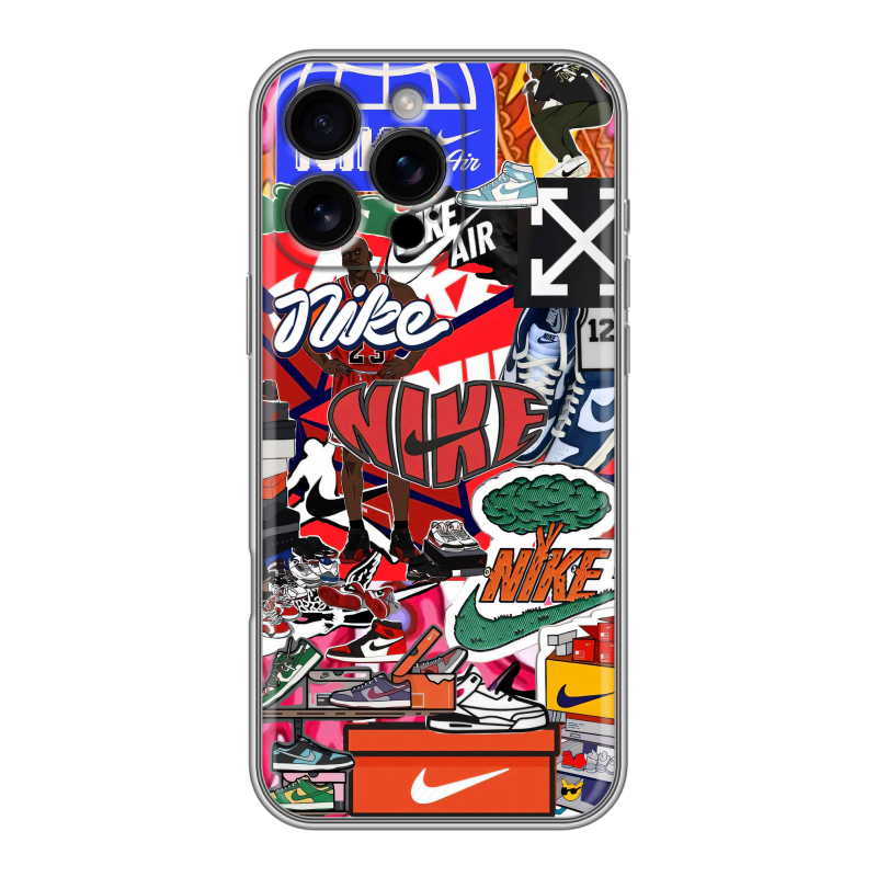 Силиконовый чехол на Iphone 16 Pro Max с принтом Найк Nike яркий Силиконовый чехол на Iphone 16 Pro Max с принтом Найк Nike яркий