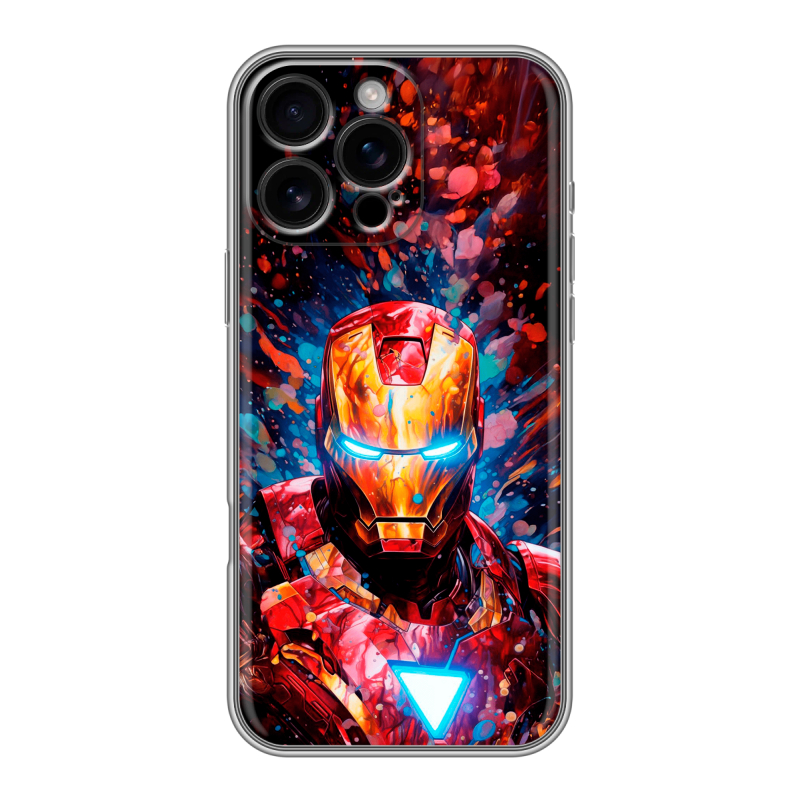 Силиконовый чехол на Iphone 16 Pro Max с принтом Железный человек Ironman Силиконовый чехол на Iphone 16 Pro Max с принтом Железный человек Ironman