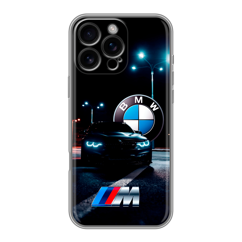 Силиконовый чехол на Iphone 16 Pro Max с принтом БМВ BMW Силиконовый чехол на Iphone 16 Pro Max с принтом БМВ BMW
