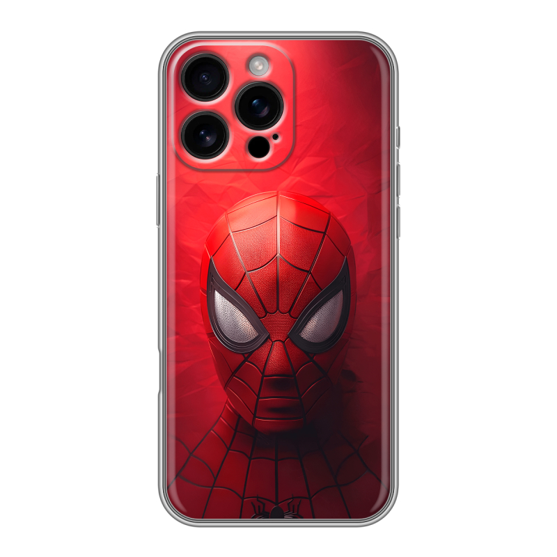 Силиконовый чехол на Iphone 16 Pro Max с принтом Spiderman Человек паук Силиконовый чехол на Iphone 16 Pro Max с принтом Spiderman Человек паук