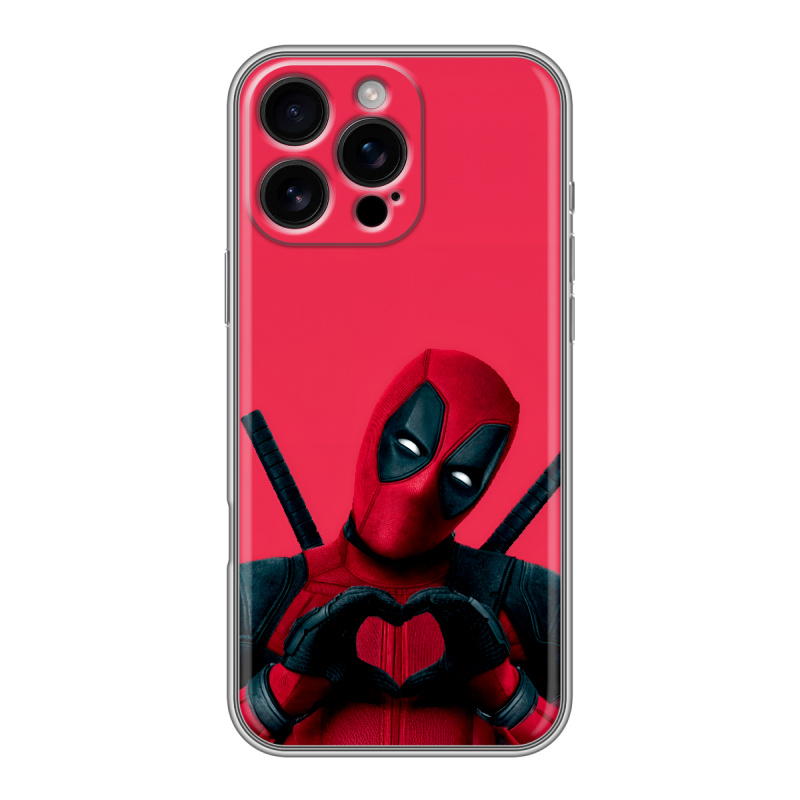 Силиконовый чехол на Iphone 16 Pro Max с принтом Дедпул Deadpool Силиконовый чехол на Iphone 16 Pro Max с принтом Дедпул Deadpool