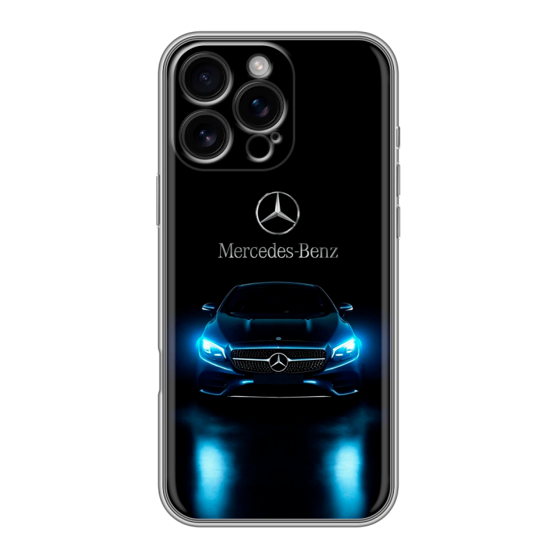 Силиконовый чехол на Iphone 16 Pro Max с принтом Mercedes Мерседес Силиконовый чехол на Iphone 16 Pro Max с принтом Mercedes Мерседес