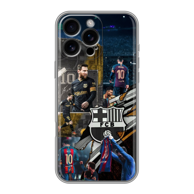 Силиконовый чехол на Iphone 16 Pro Max с принтом Messi Barcelona Силиконовый чехол на Iphone 16 Pro Max с принтом Messi Barcelona