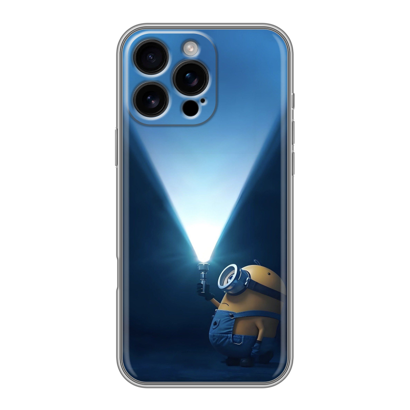 Силиконовый чехол на Iphone 16 Pro Max с принтом Миньоны Силиконовый чехол на Iphone 16 Pro Max с принтом Миньоны