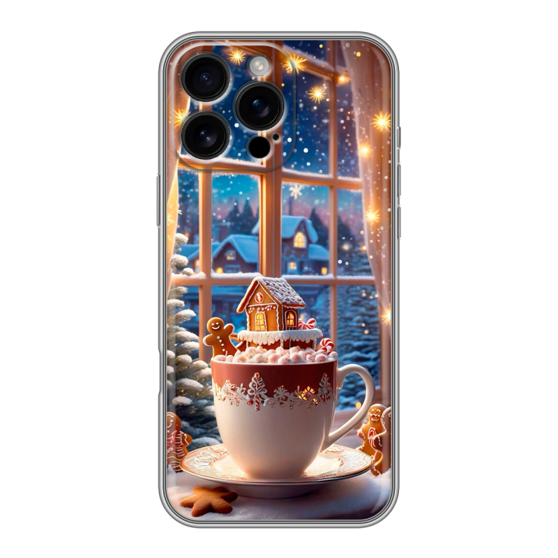 Силиконовый чехол на Iphone 16 Pro Max с принтом Новый год Силиконовый чехол на Iphone 16 Pro Max с принтом Новый год