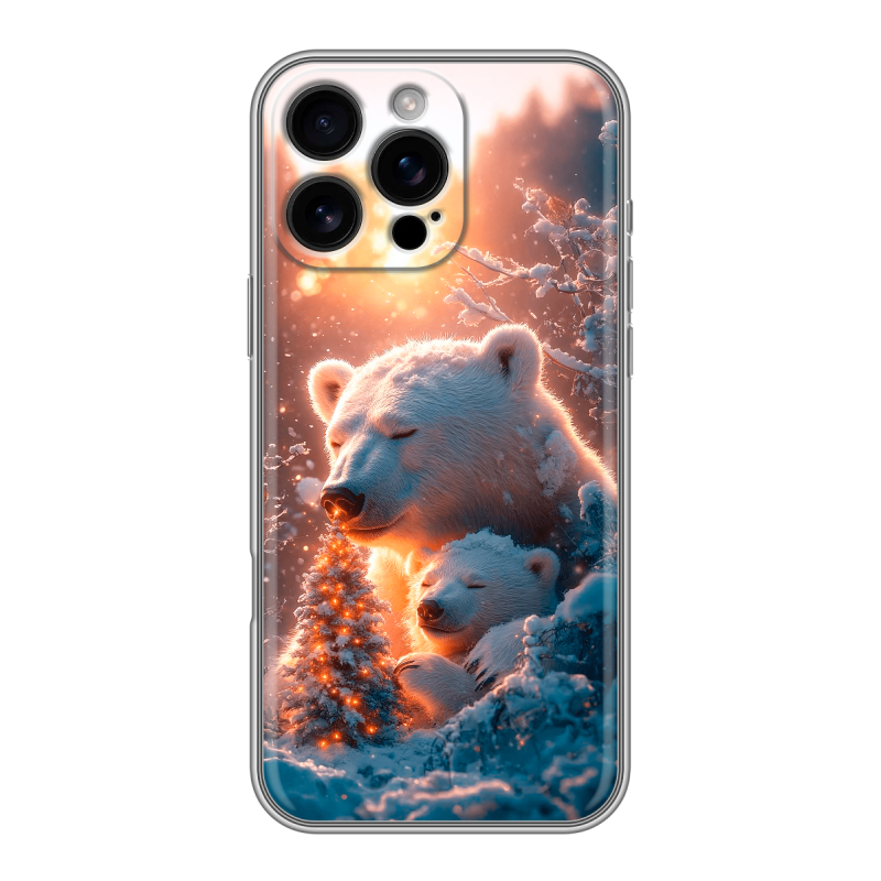 Силиконовый чехол на Iphone 16 Pro Max с принтом Новый год Силиконовый чехол на Iphone 16 Pro Max с принтом Новый год
