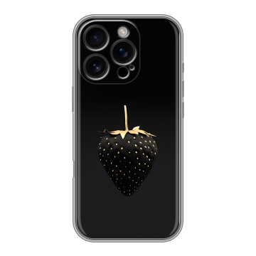 Силиконовый чехол на Iphone 16 Pro с принтом Черная клубника Силиконовый чехол на Iphone 16 Pro с принтом Черная клубника