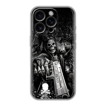 Силиконовый чехол на Iphone 16 Pro с принтом Скелет Силиконовый чехол на Iphone 16 Pro с принтом Скелет