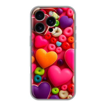 Силиконовый чехол на Iphone 16 Pro с принтом Сердечки Силиконовый чехол на Iphone 16 Pro с принтом Сердечки