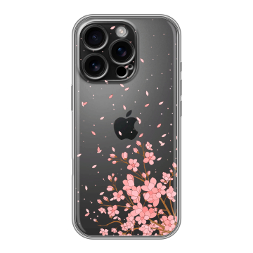 Силиконовый чехол на Iphone 16 Pro с принтом Ветка сакуры Силиконовый чехол на Iphone 16 Pro с принтом Ветка сакуры