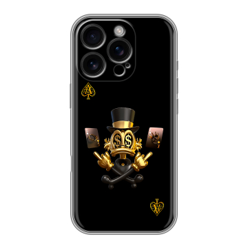 Силиконовый чехол на Iphone 16 Pro с принтом Золотой скрудж макдак