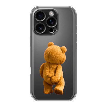 Силиконовый чехол на Iphone 16 Pro с принтом Медведь Силиконовый чехол на Iphone 16 Pro с принтом Медведь