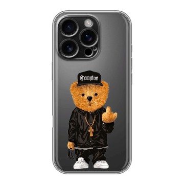 Силиконовый чехол на Iphone 16 Pro с принтом Плюшевый медведь Силиконовый чехол на Iphone 16 Pro с принтом Плюшевый медведь