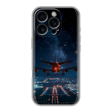 Силиконовый чехол на Iphone 16 Pro с принтом самолет Силиконовый чехол на Iphone 16 Pro с принтом самолет