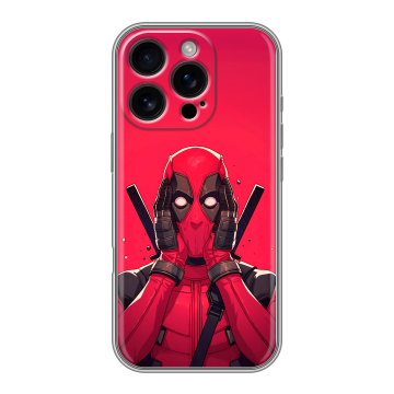 Силиконовый чехол на Iphone 16 Pro с принтом Дедпул Deadpool Силиконовый чехол на Iphone 16 Pro с принтом Дедпул Deadpool