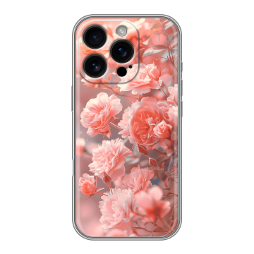 Силиконовый чехол на Iphone 16 Pro с принтом Розы цветы Силиконовый чехол на Iphone 16 Pro с принтом Розы цветы