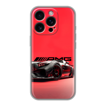 Силиконовый чехол на Iphone 16 Pro с принтом Мерседес Mercedes AMG