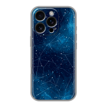 Силиконовый чехол на Iphone 16 Pro с принтом Космос звезды