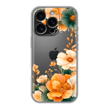 Силиконовый чехол на Iphone 16 Pro с принтом Цветы принт