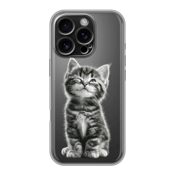 Силиконовый чехол на Iphone 16 Pro с принтом Котенок Силиконовый чехол на Iphone 16 Pro с принтом Котенок