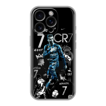 Силиконовый чехол на Iphone 16 Pro с принтом Реал Роналдо