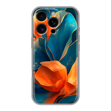 Силиконовый чехол на Iphone 16 Pro с принтом Цветы