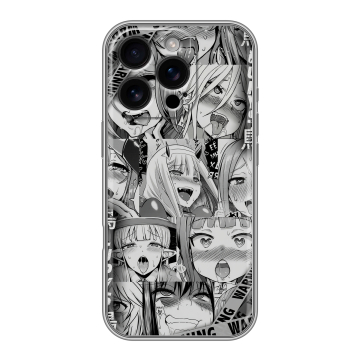 Силиконовый чехол на Iphone 16 Pro с принтом Ahegao Ахегао Аниме