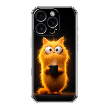 Силиконовый чехол на Iphone 16 Pro с принтом Смешной кот Силиконовый чехол на Iphone 16 Pro с принтом Смешной кот