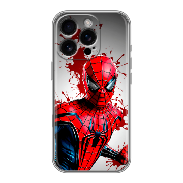 Силиконовый чехол на Iphone 16 Pro с принтом Spiderman Человек паук Силиконовый чехол на Iphone 16 Pro с принтом Spiderman Человек паук