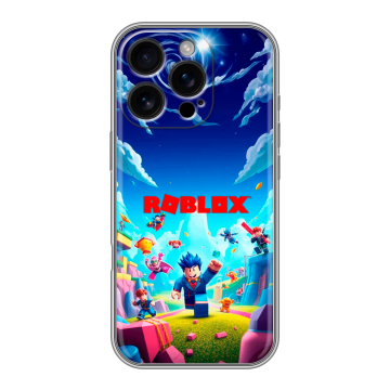 Силиконовый чехол на Iphone 16 Pro с принтом Roblox Роблокс Силиконовый чехол на Iphone 16 Pro с принтом Roblox Роблокс