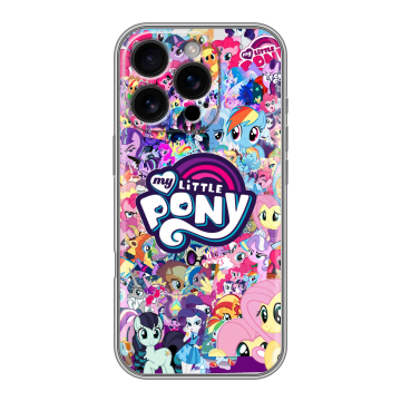 Силиконовый чехол на Iphone 16 Pro с принтом My little pony Дружба чудо Силиконовый чехол на Iphone 16 Pro с принтом My little pony Дружба чудо