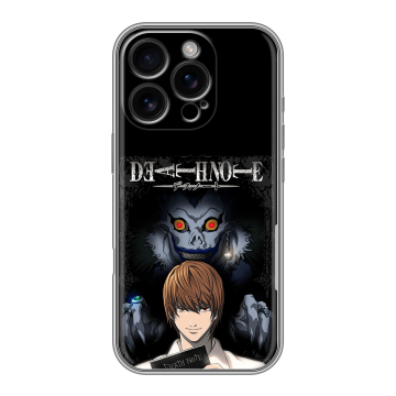 Силиконовый чехол на Iphone 16 Pro с принтом Death note Тетрадь смерти