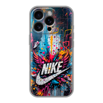 Силиконовый чехол на Iphone 16 Pro с принтом Nike Найк Силиконовый чехол на Iphone 16 Pro с принтом Nike Найк