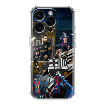 Силиконовый чехол на Iphone 16 Pro с принтом Messi Barcelona Силиконовый чехол на Iphone 16 Pro с принтом Messi Barcelona