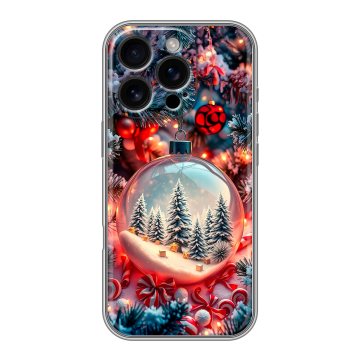 Силиконовый чехол на Iphone 16 Pro с принтом Новый год