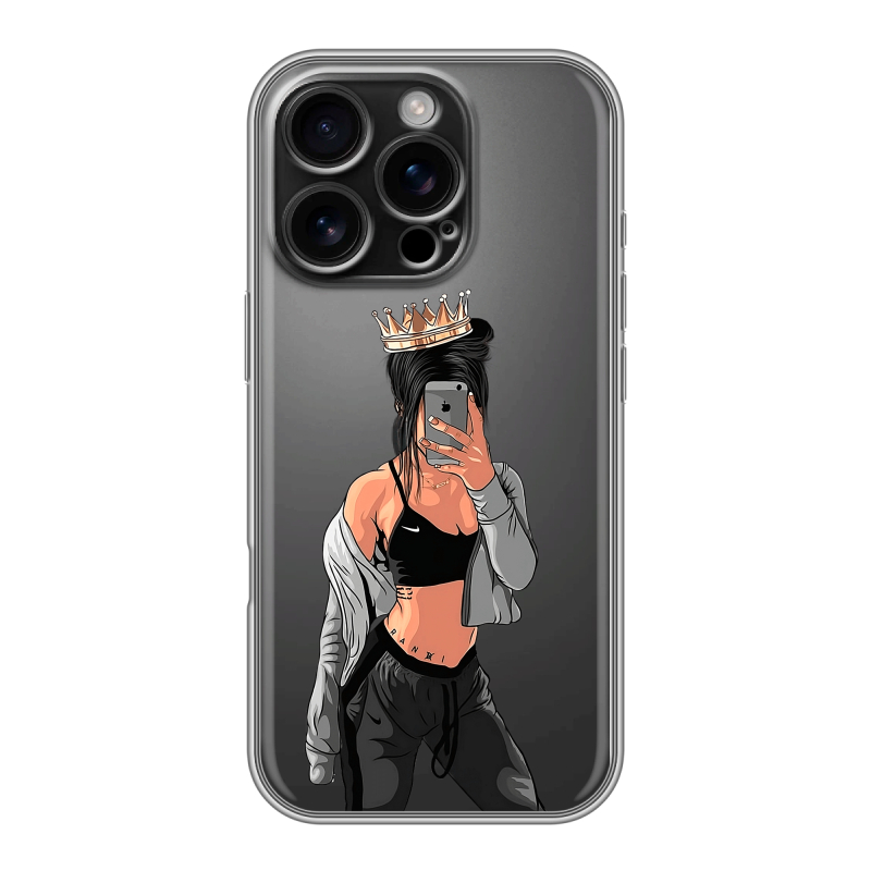 Силиконовый чехол на Iphone 16 Pro с принтом Женские принты Силиконовый чехол на Iphone 16 Pro с принтом Женские принты