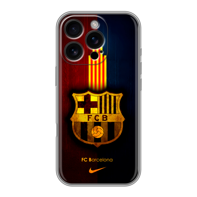 Силиконовый чехол на Iphone 16 Pro с принтом Барселона Barcelona Силиконовый чехол на Iphone 16 Pro с принтом Барселона Barcelona