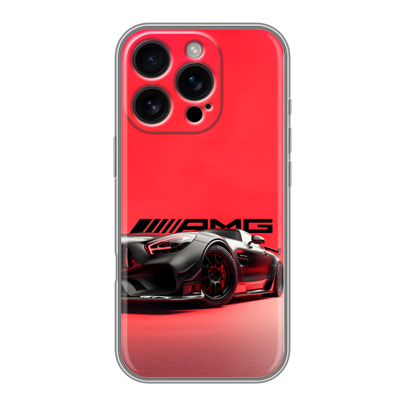 Силиконовый чехол на Iphone 16 Pro с принтом Мерседес Mercedes AMG Силиконовый чехол на Iphone 16 Pro с принтом Мерседес Mercedes AMG