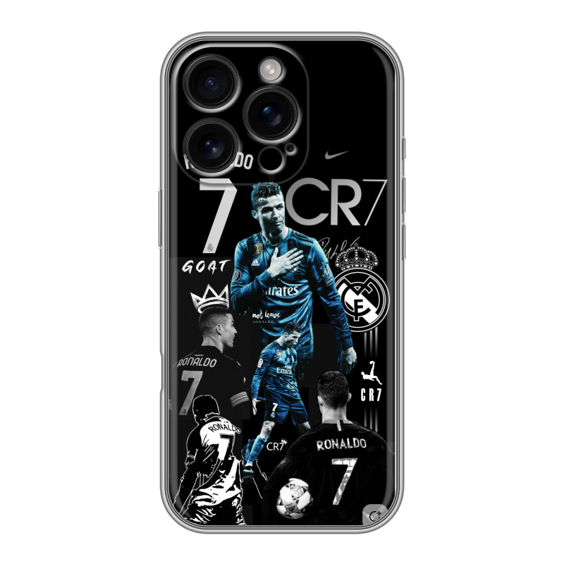 Силиконовый чехол на Iphone 16 Pro с принтом Реал Роналдо Силиконовый чехол на Iphone 16 Pro с принтом Реал Роналдо