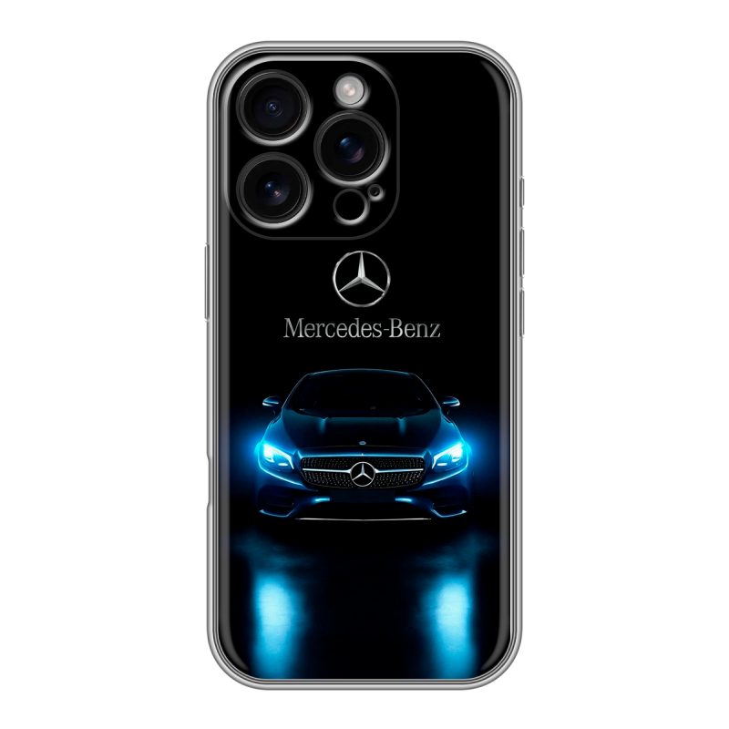 Силиконовый чехол на Iphone 16 Pro с принтом Mercedes Мерседес Силиконовый чехол на Iphone 16 Pro с принтом Mercedes Мерседес