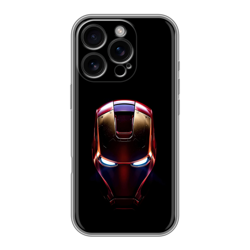 Силиконовый чехол на Iphone 16 Pro с принтом IronMan Железный человек Силиконовый чехол на Iphone 16 Pro с принтом IronMan Железный человек