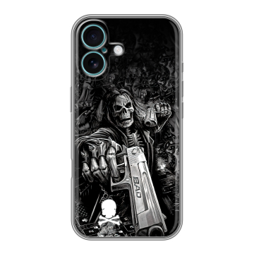 Силиконовый чехол на Iphone 16 Plus с принтом Скелет