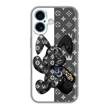 Силиконовый чехол на Iphone 16 Plus с принтом Луи робот Силиконовый чехол на Iphone 16 Plus с принтом Луи робот