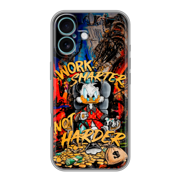 Силиконовый чехол на Iphone 16 Plus с принтом Дональд Дак Деньги Силиконовый чехол на Iphone 16 Plus с принтом Дональд Дак Деньги
