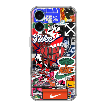 Силиконовый чехол на Iphone 16 Plus с принтом Найк Nike яркий Силиконовый чехол на Iphone 16 Plus с принтом Найк Nike яркий
